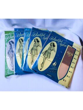 Seamless Mesh Stockings Size 9 Lot Of 5 28  400 Needle 15 Made In Canada Vintage